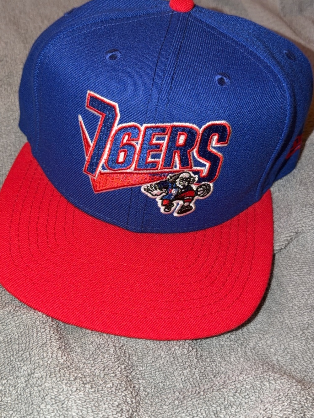 New Era 76ers Blue and Red Snapback Hat